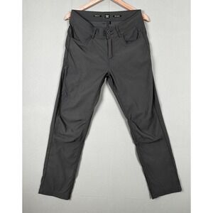 prAna Women's Gray Technical Hiking Pants Size 8 Straight Fit Stretch Zip Pocket